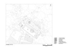 ผังบริเวณอาคารศาลาโยคะที่ขนานไปกับความชันของพื้นที่ I The site plan of the yoga pavilion resting on the site’s slope terrain
