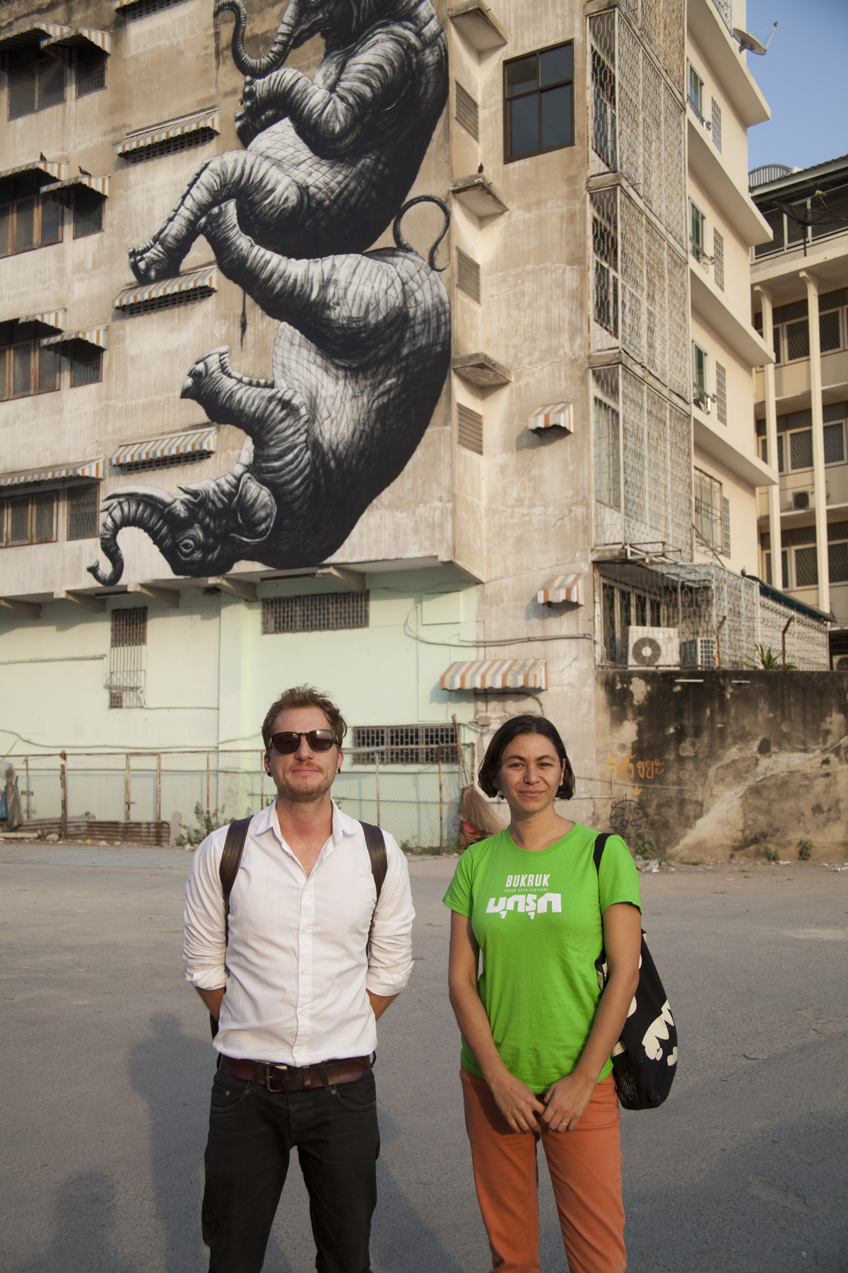 Nicolas Dali and Myrtille Tibayrenc, curators of the BUKRUK Urban arts festival. Photo by Ketsiree Wongwan