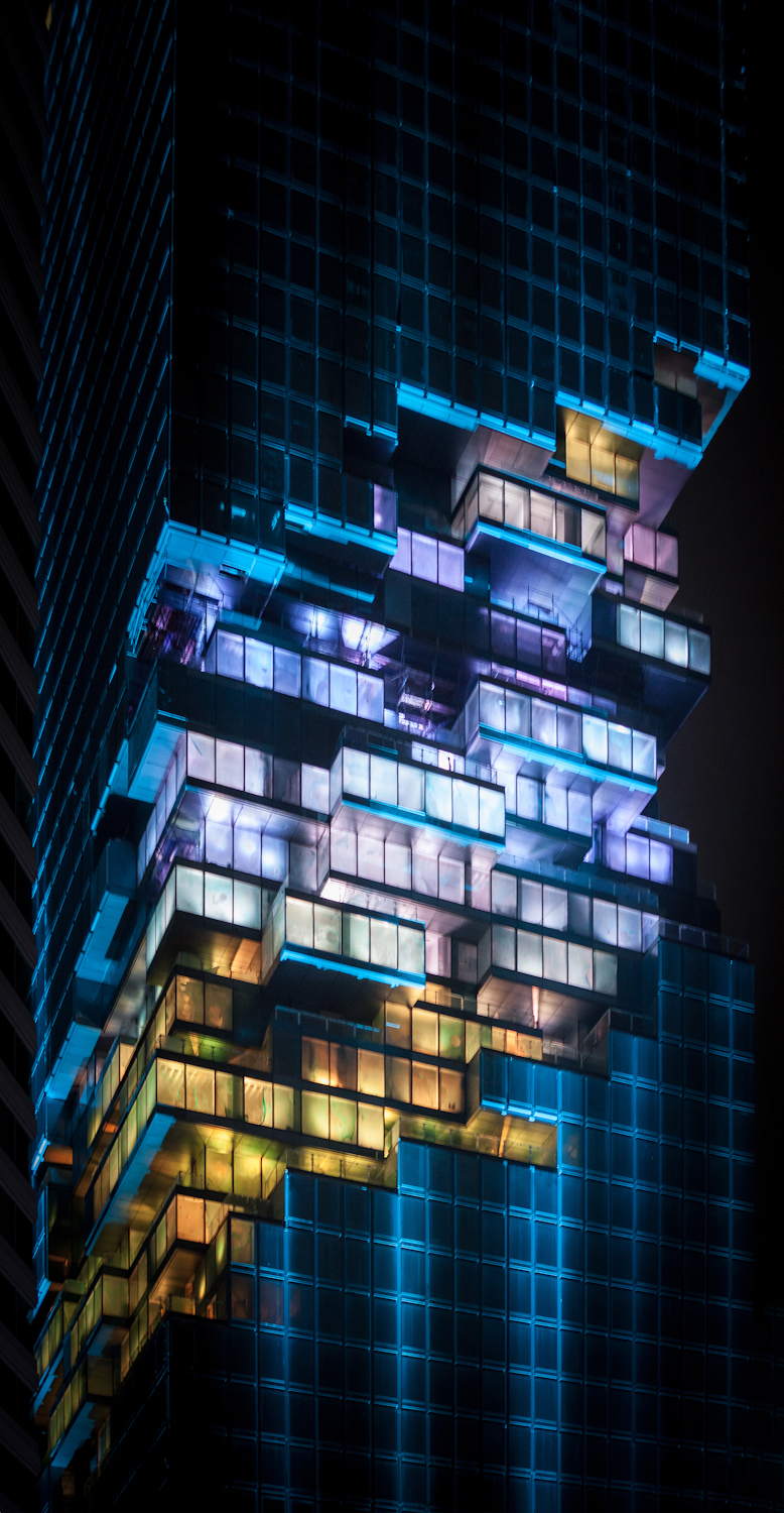 The Mahanakhon Building Night of Lights by DuckUnit, Photo by Ketsiree Wongwan