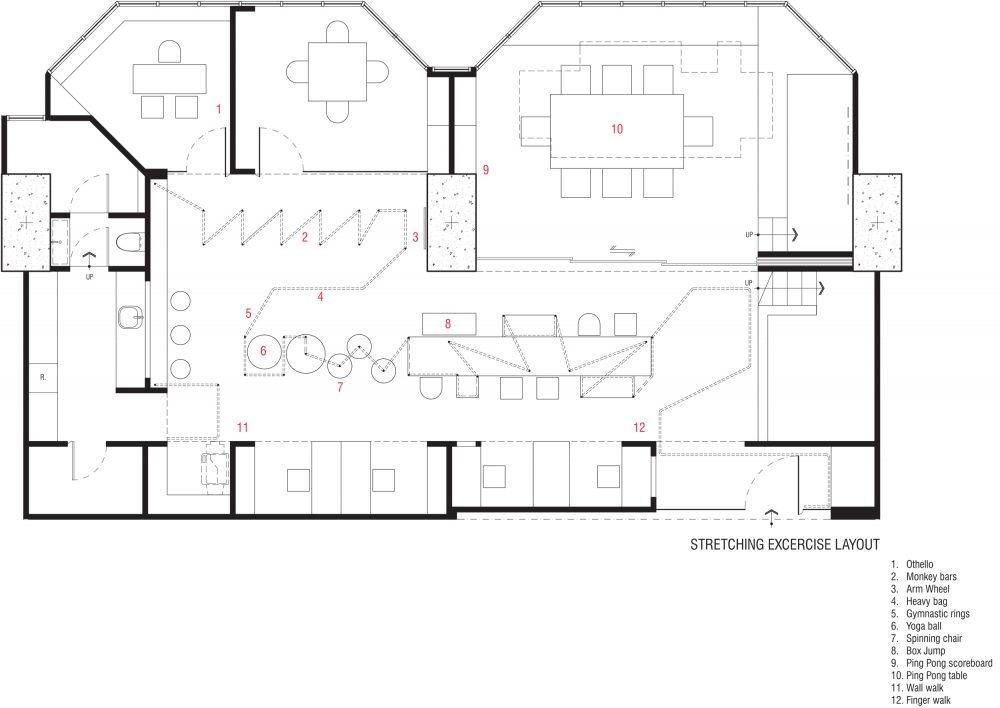 Exercise Layout, Image courtesy of ONION - art4d