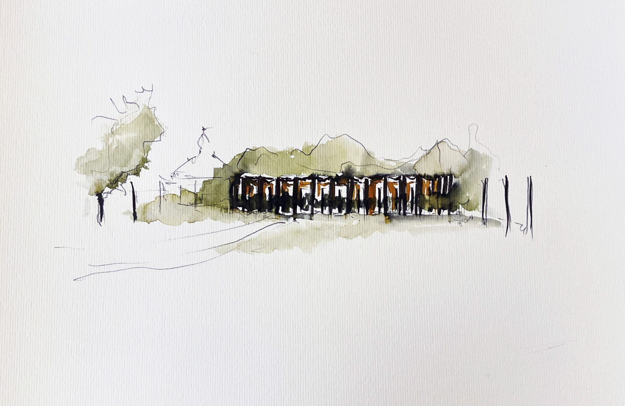 Sketch of Serpentine Pavilion 2023